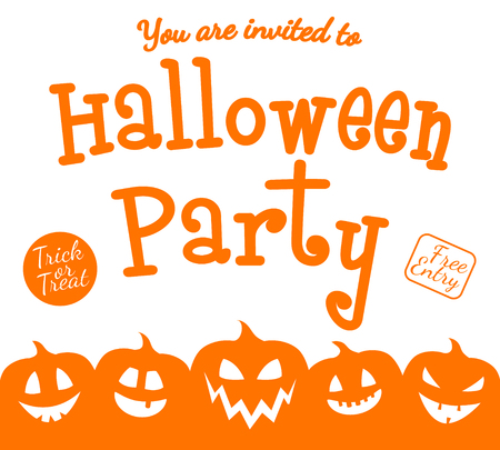 Scary invitation for Halloween Party. Vector.のイラスト素材