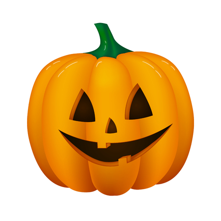 Halloween lantern isolated on white background. Vector.のイラスト素材