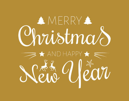 Shiny Christmas typography with wishes. Vector.のイラスト素材