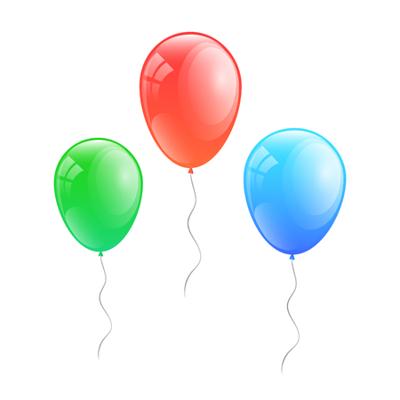 Colourful helium balloons. Vector.のイラスト素材