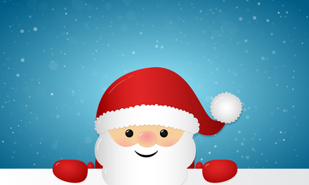 Background with happy Santa Claus and copyspace. Vector.のイラスト素材