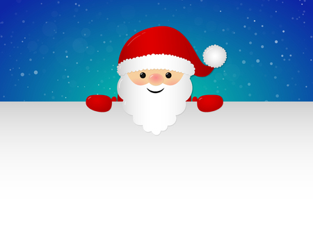 Background with happy Santa Claus and copyspace. Vector.のイラスト素材