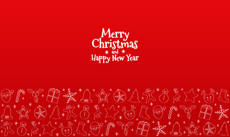 Beautiful hanging Christmas decorations with wishes - card. Vector.のイラスト素材
