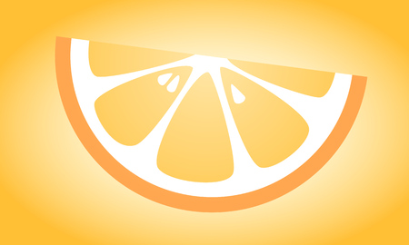 Juicy slice of orange. Vector.のイラスト素材