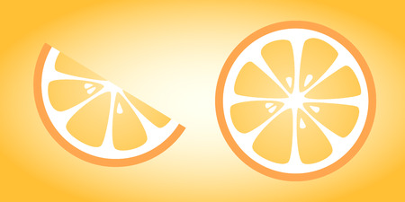 Juicy slice of orange. Vector.のイラスト素材