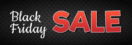 Black Friday Sale - shiny banner. Vector.のイラスト素材