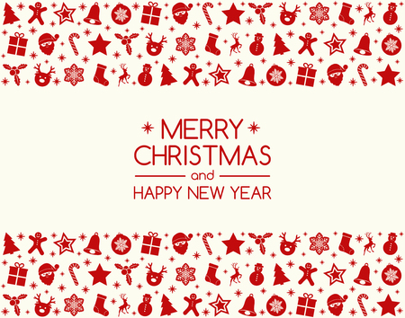 Beautiful Christmas card with wishes "Merry Christmas". Vector.のイラスト素材