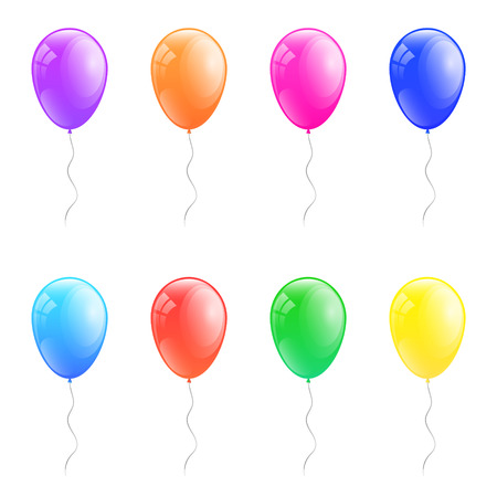 Collection of colorful balloons. Vector.のイラスト素材