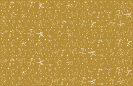 Concept of Christmas wrapping paper - seamless texture. Vector.のイラスト素材