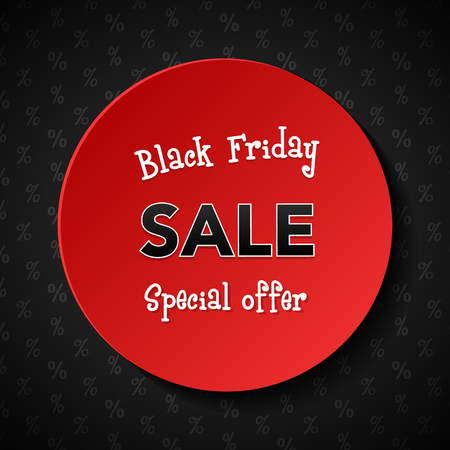 Concept of minimalistic banner for Black Friday. Vector.のイラスト素材