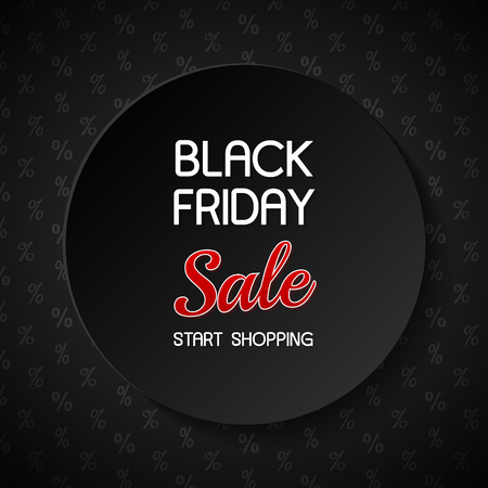 Concept of minimalistic banner for Black Friday. Vector.のイラスト素材