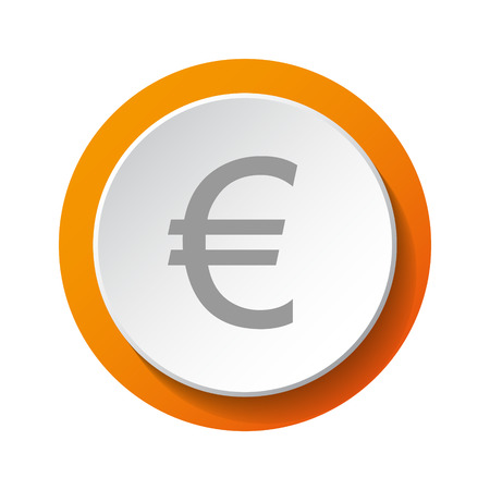 Symbol of European Union currency (euro) - 3d icon. Vector. のイラスト素材