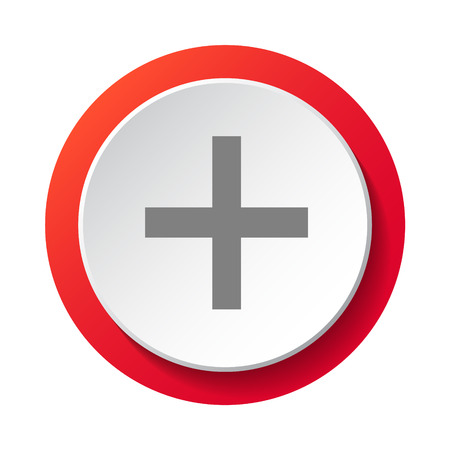 Icon of plus - math symbol. Vector.のイラスト素材