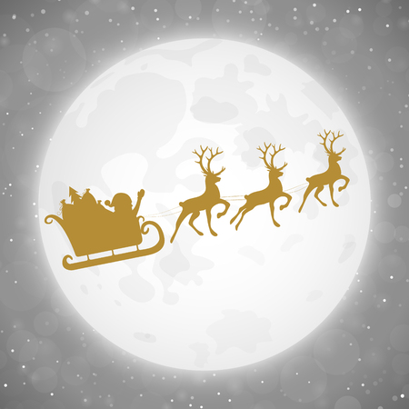 Santa Claus with presents - background. Vector.のイラスト素材