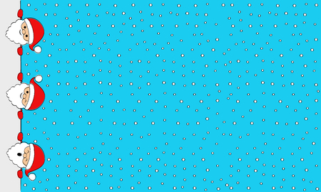 Background with funny cartoon Santa Claus. Vector.のイラスト素材