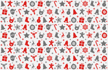 Background with Christmas icons. Vector.のイラスト素材