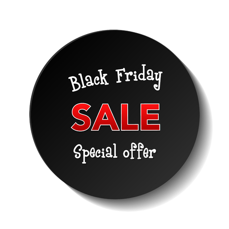 Black Friday Sale banner - shiny advertisement. Vector.のイラスト素材