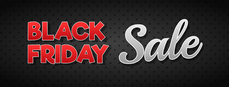 Black Friday Sale banner - shiny advertisement. Vector.のイラスト素材