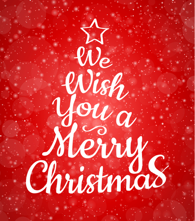 Merry Christmas - card with icons and wishes. Vector.のイラスト素材
