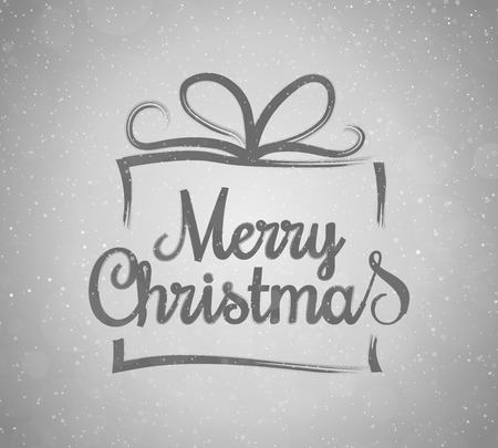 Merry Christmas - card with icons and wishes. Vector.のイラスト素材