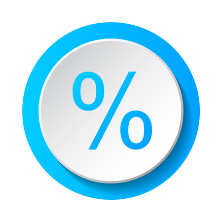 Percentages sign - 3d icon. Vector.のイラスト素材