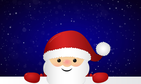 Christmas background with Santa Claus and snowflakes. Vector.のイラスト素材