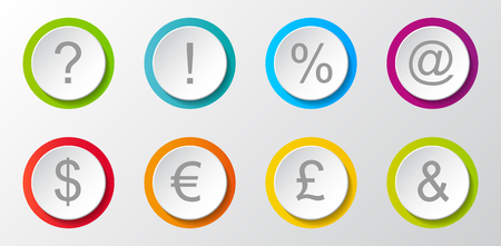 Collection of business and currency icons. Vector.のイラスト素材