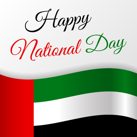 National Flag Day of United Arab Emirates - poster. のイラスト素材