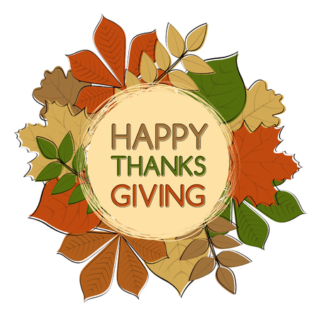 Greeting card for Thanksgiving Day.のイラスト素材