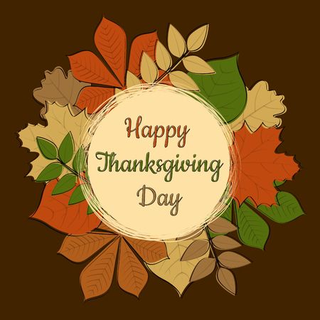 Greeting card for Thanksgiving Day.のイラスト素材