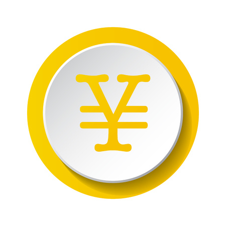 Yen symbol - 3d icon. Vector.のイラスト素材