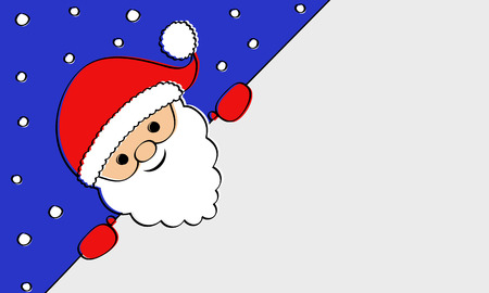 Christmas background with merry Santa Claus. Vector.のイラスト素材