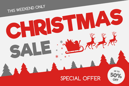 Design of banner for Christmas Sale. Vector.のイラスト素材