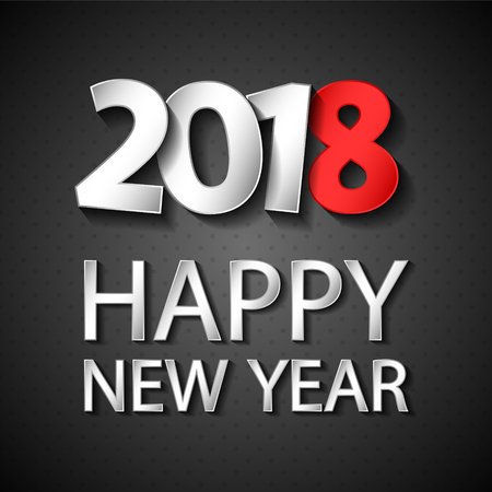 Happy New Year - concept of card with wishes. Vector.のイラスト素材