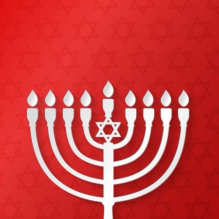 Concept of card for Hanukkah with copyspace. Vector.のイラスト素材