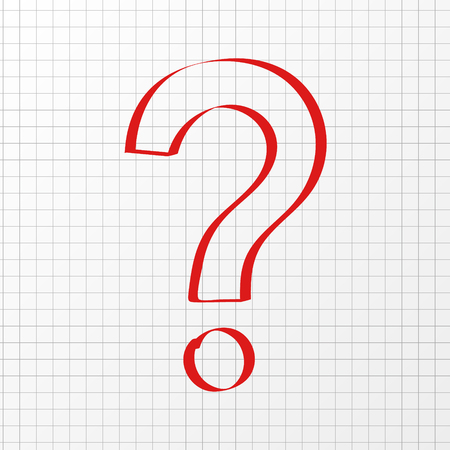 Concept of hand drawn question mark. Vector. のイラスト素材