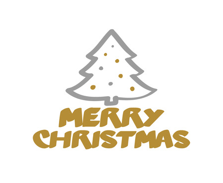 Design of Christmas background with greeting and decorations. Vector.のイラスト素材