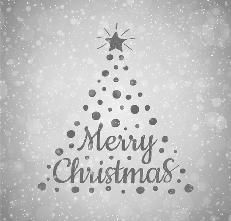 Design of Christmas background with greeting and decorations. Vector.のイラスト素材