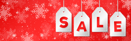 Layout of banner for Winter or Christmas Sale. Vector.のイラスト素材
