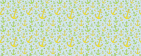 Sailor concept of seamless texture - background with anchors. Vector.のイラスト素材