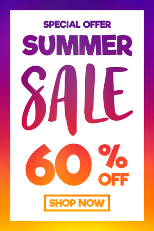 Vibrant coloured background for Summer Sale. Vector.のイラスト素材