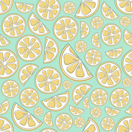 Pastel colored pastel background with fruits. Vector.のイラスト素材
