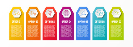 Business infographic - colourful template. Vector.のイラスト素材