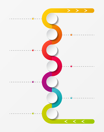 Concept of empty company timeline with copyspace. Vector.のイラスト素材
