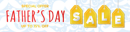 Father's Day Sale - banner with moustaches. Vector.のイラスト素材