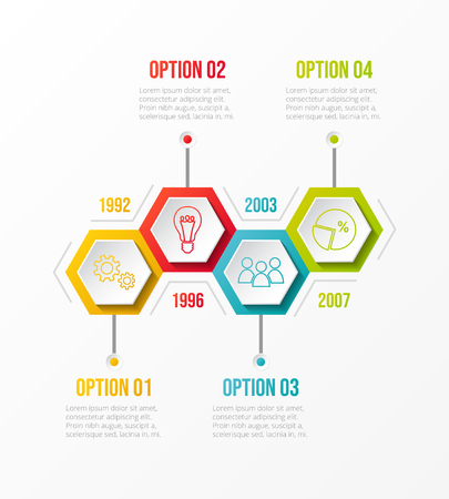 Company timeline - concept of business infographic. Vector.のイラスト素材