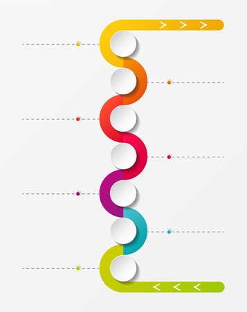 Concept of empty company timeline with copyspace. Vector.のイラスト素材