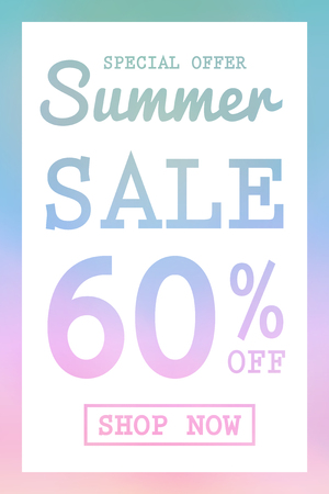 Multicoloured poster for Summer Sale. Vector.のイラスト素材