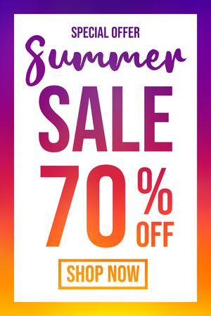 Design of multicoloured poster for Summer Sale. Vector.のイラスト素材