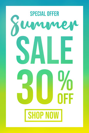 Multicoloured poster for Summer Sale. Vector.のイラスト素材